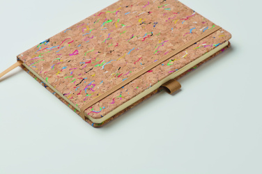 Logo trade promotional giveaways picture of: A5 cork coloured notebook