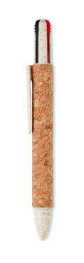 Logotrade promotional merchandise image of: Cork 4-colour ink ball pen