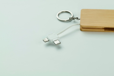 Logo trade promotional gifts image of: Key ring charging cable