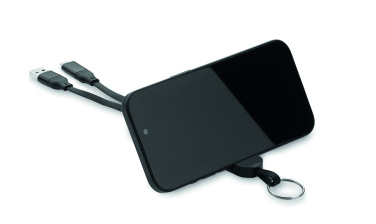Logo trade promotional product photo of: 60W cable keyring recycled ABS