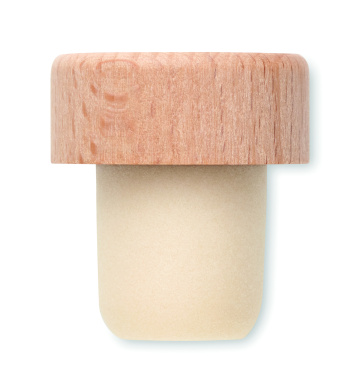 Logo trade promotional merchandise photo of: Beech wood bottle stopper