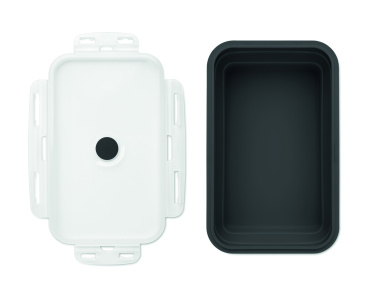 Logo trade promotional giveaways image of: Collapsible silicone lunch box