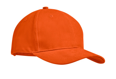 Logo trade promotional giveaways image of: Brushed heavy cotton 6 panel Ba