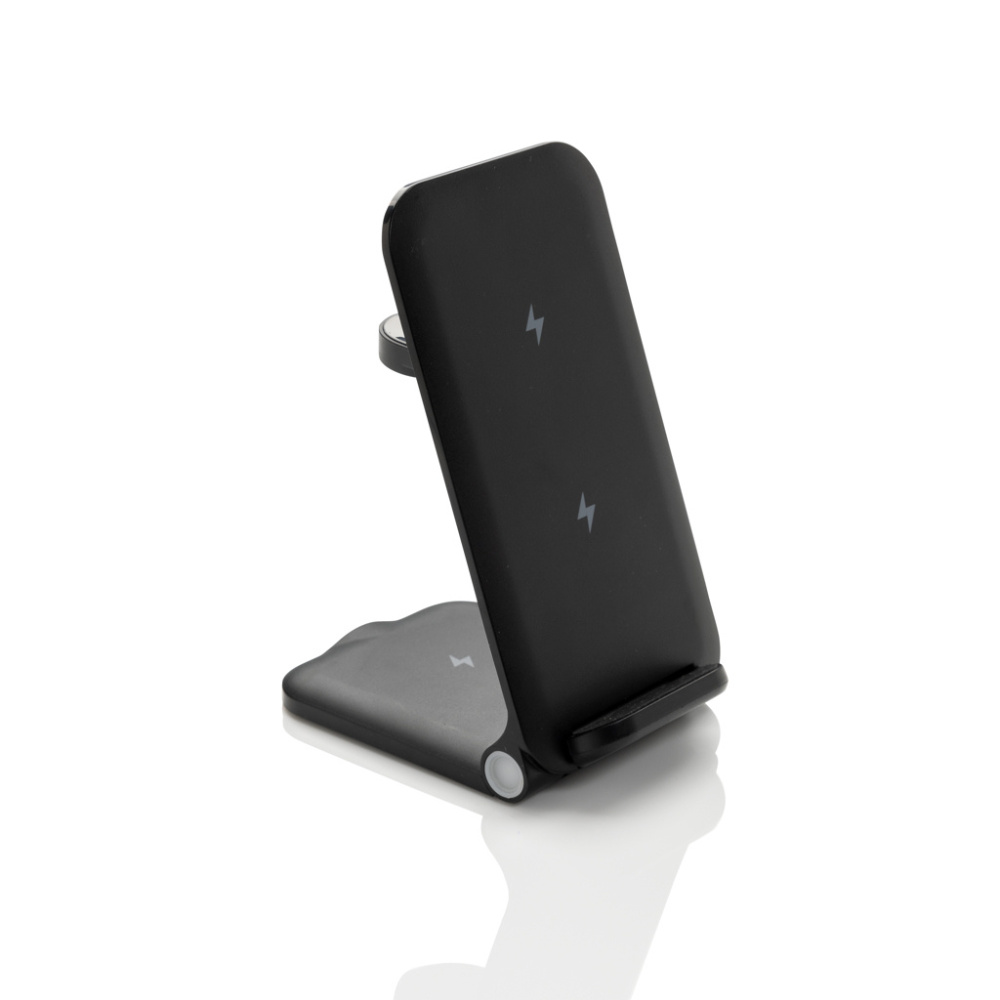Logo trade promotional gift photo of: Powerpal 3 in 1 RCS recycled plastic 15W charger