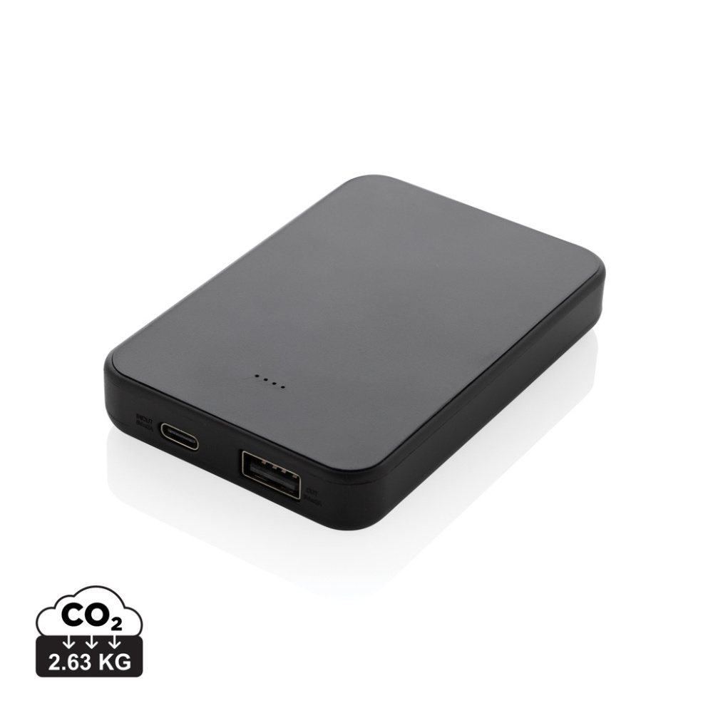 Logo trade promotional merchandise image of: Boostcore RCS recycled plastic powerbank 5.000mAh with USB C