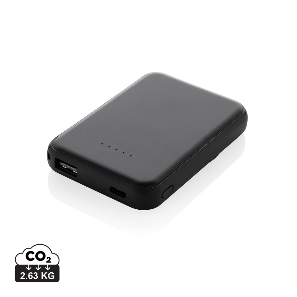 Logotrade advertising product picture of: Stellar RCS recycled plastic 5000 mah 5W magnetic powerbank