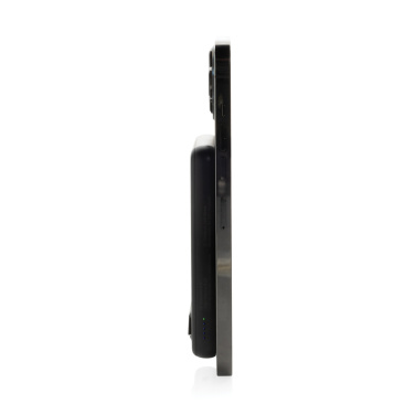 Logo trade promotional merchandise picture of: Zen RCS rplastic 5000 mah 5W magnetic bamboo powerbank