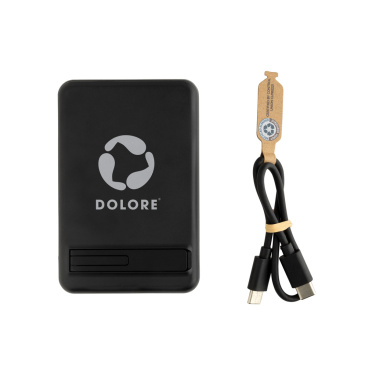 Logo trade promotional product photo of: Zen RCS rplastic 5000 mah 5W magnetic bamboo powerbank