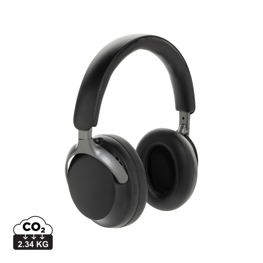 Logo trade promotional giveaways image of: Soundpro RCS recycled plastic ANC headphone