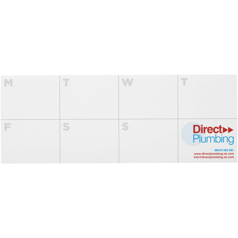 Logo trade promotional item photo of: Sticky-Mate® recycled sticky notes with printed planner
