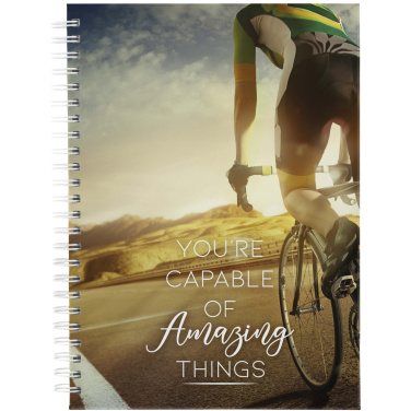 Logo trade promotional items image of: Desk-Mate® A5 hard cover undated diary