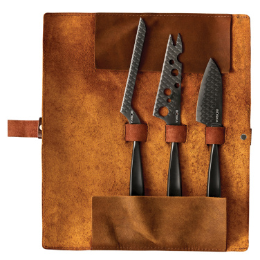 Logo trade advertising products image of: BOSKA Cheese Knife Set Monaco+ Black