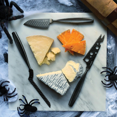 Logo trade promotional products picture of: BOSKA Cheese Knife Set Monaco+ Black