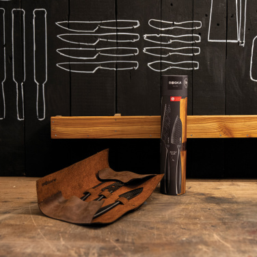Logo trade promotional gifts picture of: BOSKA Cheese Knife Set Monaco+ Black