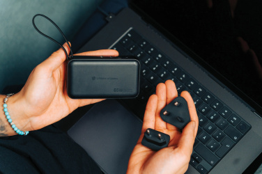 Logotrade promotional giveaway picture of: Urban Vitamin Eureka hybrid GANcharger 10000mah powerbank65W