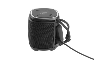 Logo trade promotional giveaways picture of: Bluetooth speaker HERMON Schwarzwolf