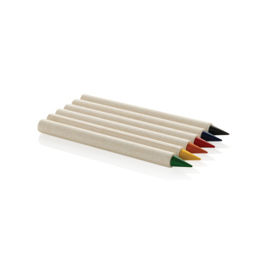 Logo trade corporate gifts image of: Micki GRS infinity 6pc colouring pencil set