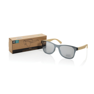 Logotrade promotional item picture of: Prism RCS recycled plastic sunglasses with bamboo frame
