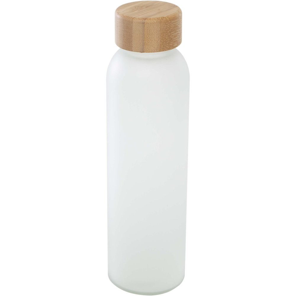Logo trade promotional product photo of: Lume 500 ml matte soda lime glass bottle with bamboo lid