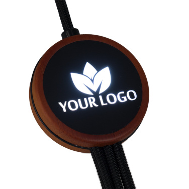 Logotrade promotional products photo of: Cable 3in1 with illuminated logo - LH-ZM04