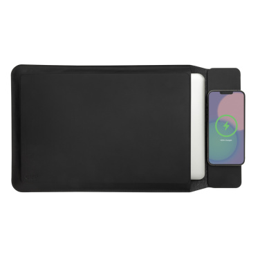 Logo trade corporate gifts picture of: Swiss Peak 15W magnetic charging laptop sleeve 14-15,6"