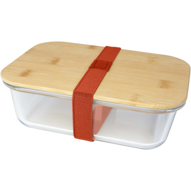 Logo trade promotional gift photo of: Roby glass lunch box with bamboo lid