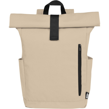Logotrade business gifts photo of: Byron 15.6" GRS RPET roll-top backpack 18L