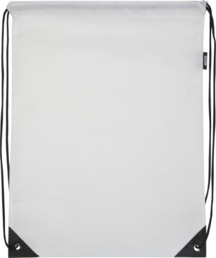 Logo trade corporate gift photo of: Evergreen GRS recycled non-woven drawstring bag 5L