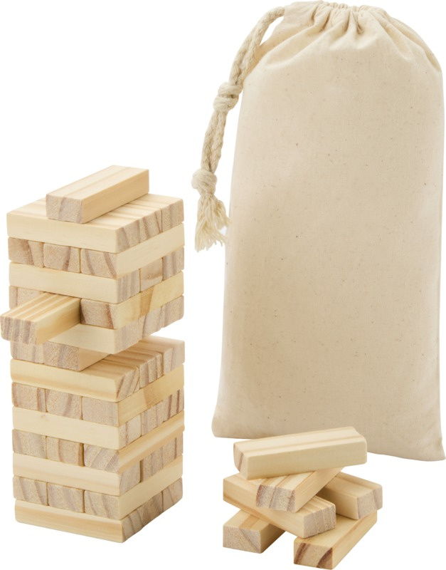Logo trade advertising products image of: Jumble wooden toppling tower game