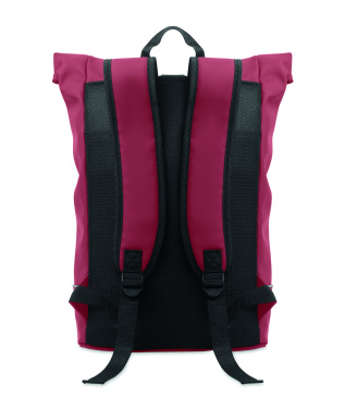 Logo trade promotional gifts image of: Laptop 15" roll top PU backpack