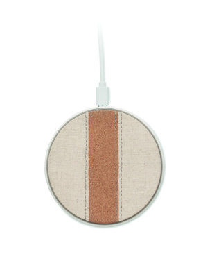 Logo trade business gift photo of: Cork wireless charger 15W