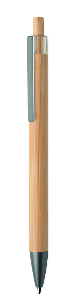 Logotrade promotional giveaway picture of: Push button bamboo pen