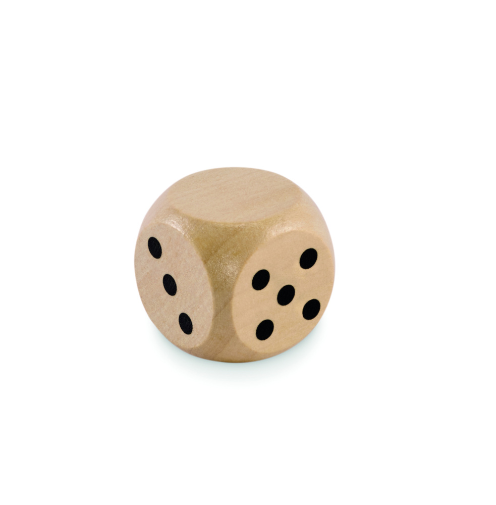 Logo trade promotional merchandise image of: Schima wooden dice 3cm dia