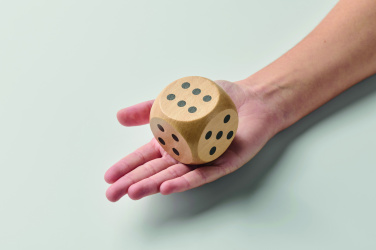 Logo trade promotional item photo of: Schima wooden dice 5cm dia