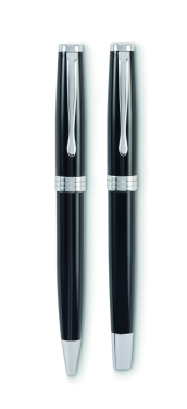 Logo trade advertising products picture of: Ball pen and roller set
