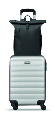 Logo trade promotional gifts image of: Rolltop laptop rucksack 600D