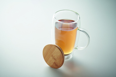 Logo trade promotional giveaway photo of: Double wall glass mug 450ml