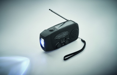 Logotrade promotional product picture of: Portable radio SOS with LED torch