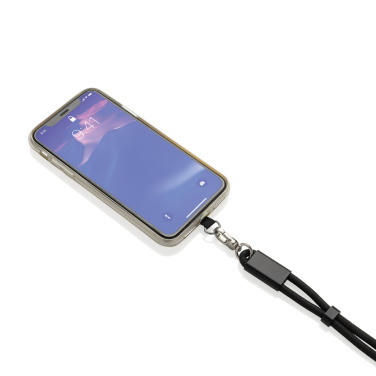 Logotrade promotional giveaway picture of: LoopAmp RCS RPET adjustable phone wrist strap 60W cable