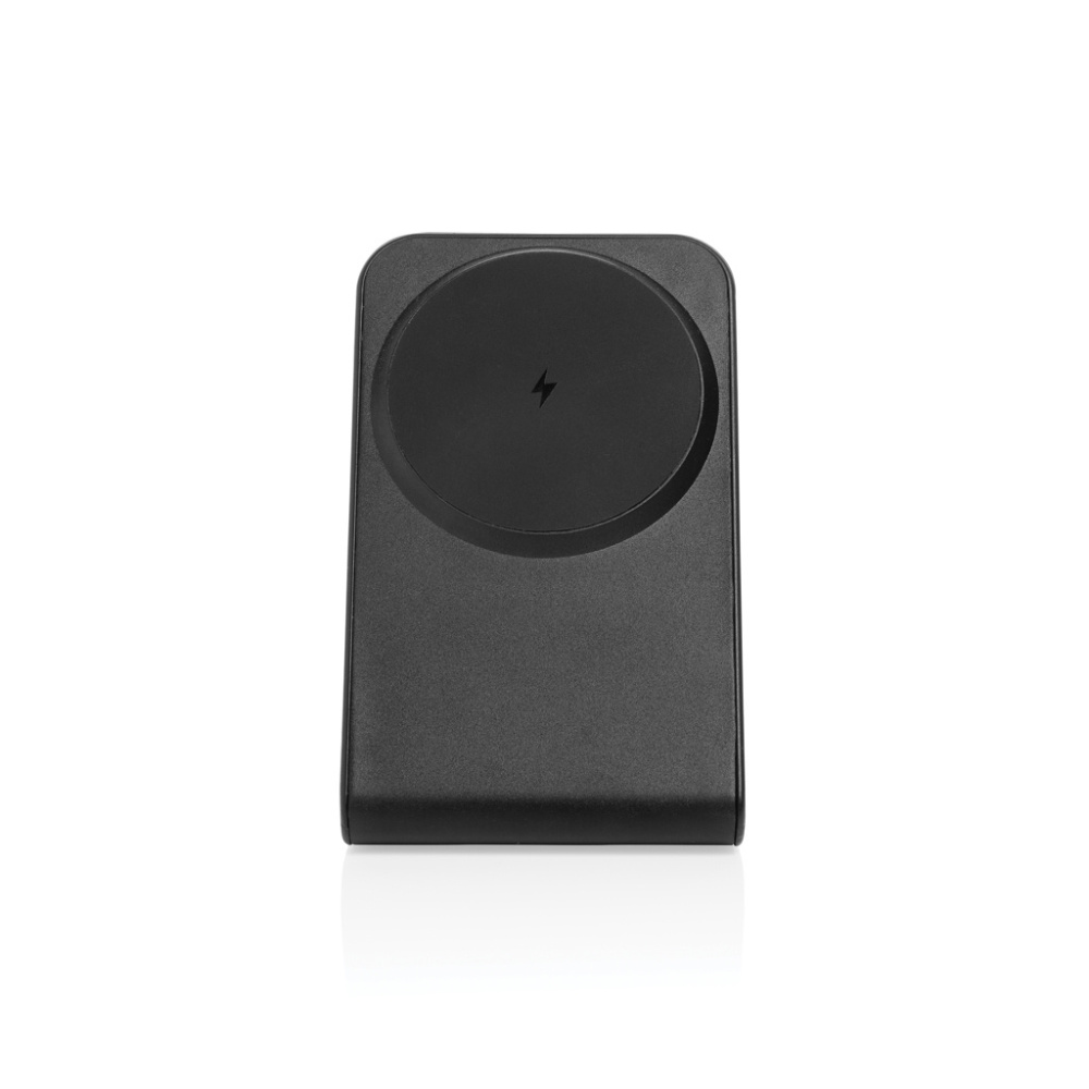 Logo trade promotional gifts image of: VoltPerch RCS recycled plastic 15W magnetic wireless charger