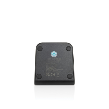 Logo trade promotional giveaway photo of: VoltPerch RCS recycled plastic 15W magnetic wireless charger