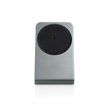 Logotrade promotional merchandise picture of: Terra aluminium 15W magnetic wireless charging phone stand