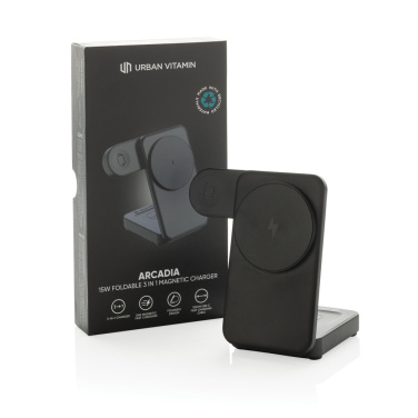 Logotrade corporate gift picture of: Urban Vitamin Arcadia RCS rplastic 15W 3in1 magnetic charger