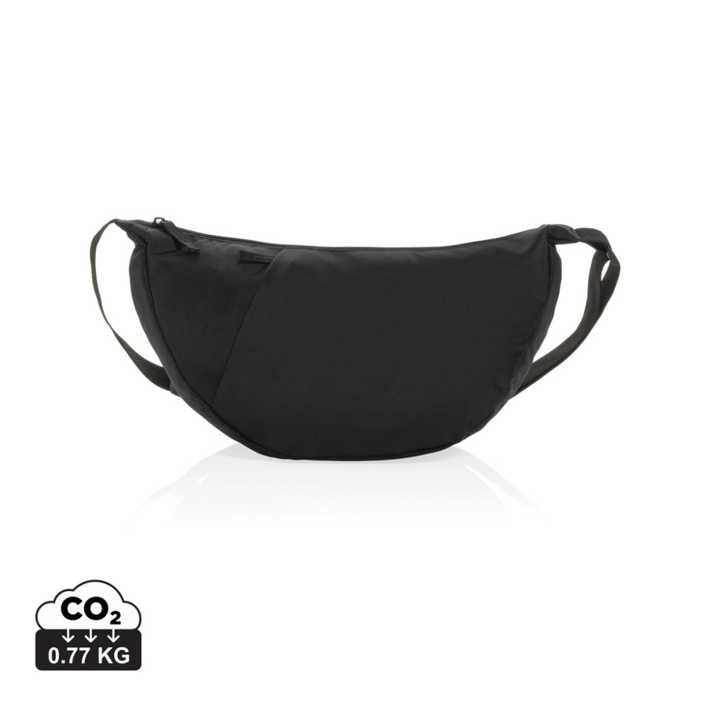 Logo trade corporate gifts picture of: Crescent XL AWARE™ RPET half moon sling bag