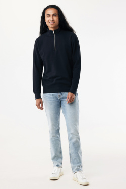 Logotrade promotional gift image of: IQONIQ Elgon recycled cotton quarter zip sweater
