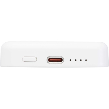 Logo trade advertising product photo of: Acrab 5000 mAh 15W magnetic wireless power bank with 20W PD - made from recycled plastic