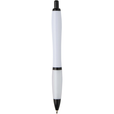 Logotrade promotional product picture of: Nash recycled plastic ballpoint pen with black trims (black ink)