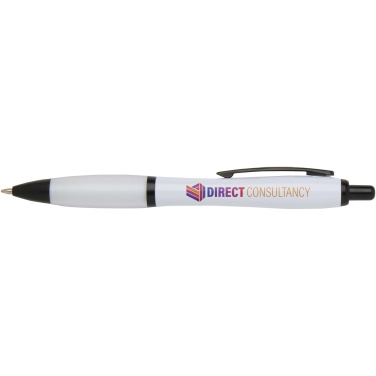 Logo trade promotional products picture of: Nash recycled plastic ballpoint pen with black trims (black ink)