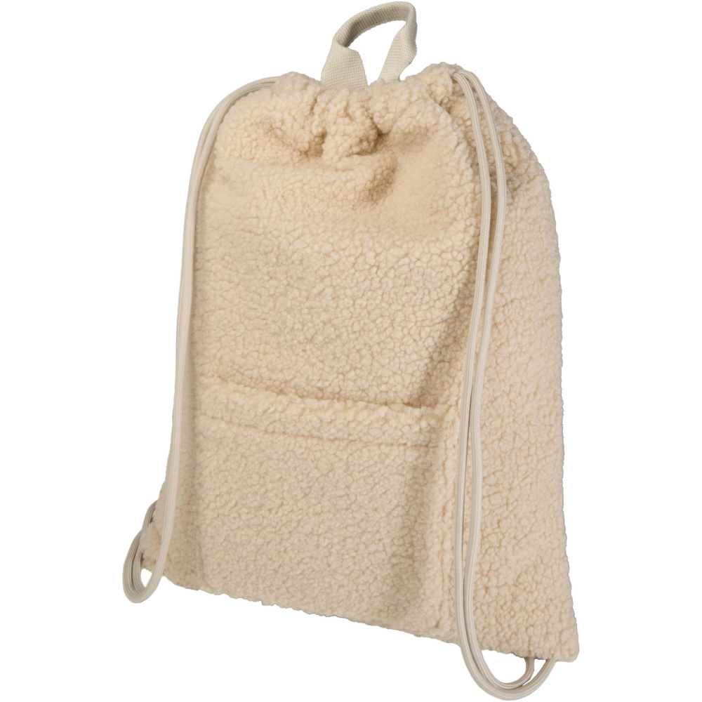 Logotrade business gifts photo of: Bear GRS recycled sherpa drawstring backpack 9L
