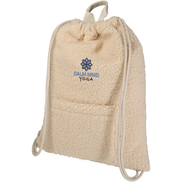 Logotrade advertising product picture of: Bear GRS recycled sherpa drawstring backpack 9L